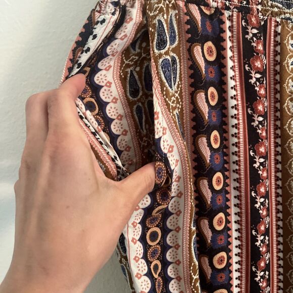 American Eagle Outfitters Boho Harem Geometric Elastic Waist Pants- Medium - Picture 5 of 9